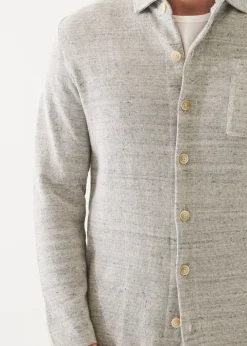 PATRICK ASSARAF Linen Cotton Blend Shirt Jacket|Men Shirt Jackets