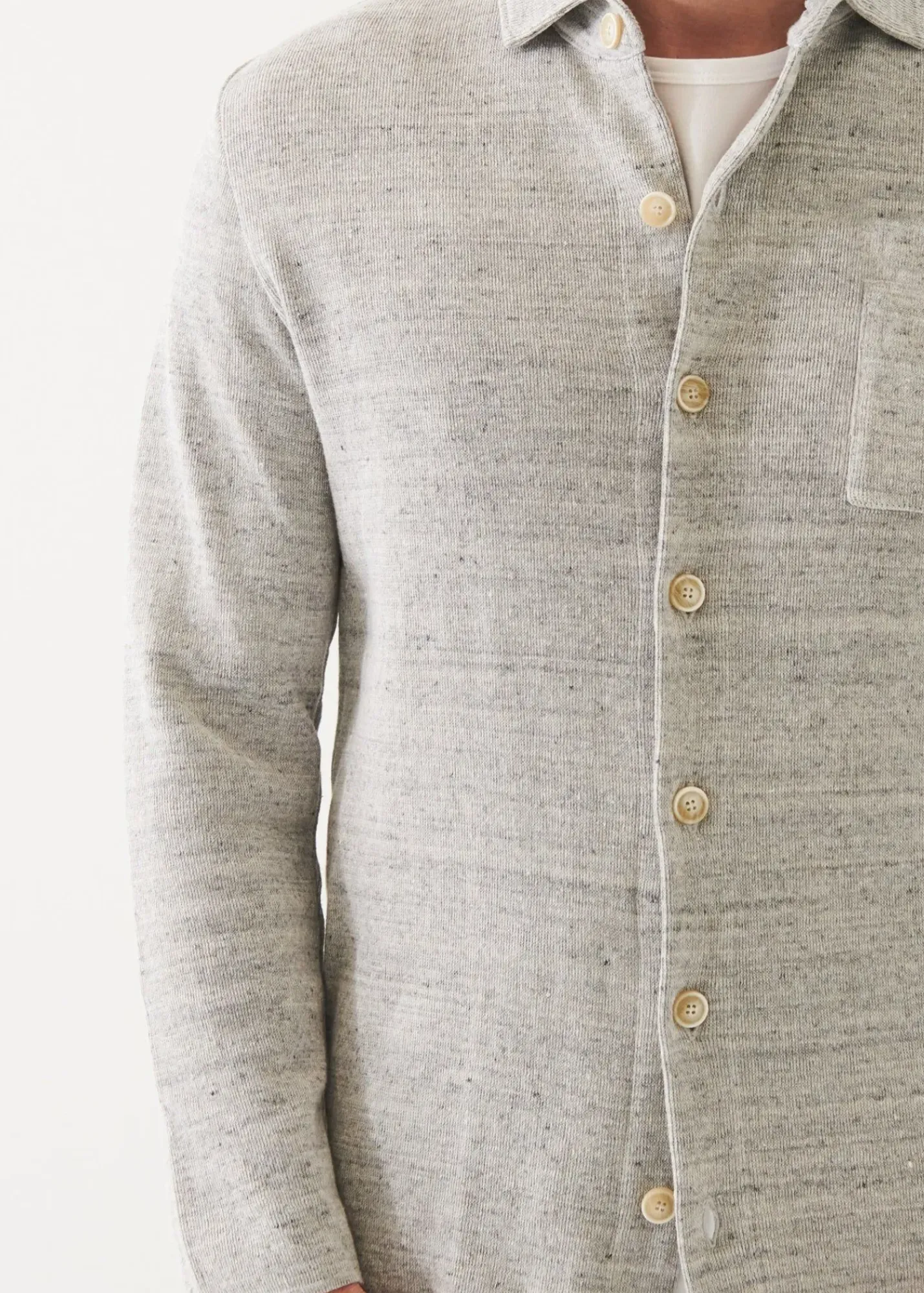 PATRICK ASSARAF Linen Cotton Blend Shirt Jacket|Men Shirt Jackets