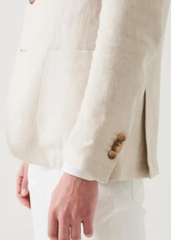 PATRICK ASSARAF Linen Herringbone Blazer|Men Blazers