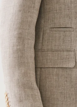 PATRICK ASSARAF Linen Wool Blend Peak Lapel Blazer|Men Blazers