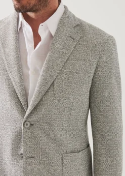 PATRICK ASSARAF Linen Wool Blend Textured Blazer|Men Blazers