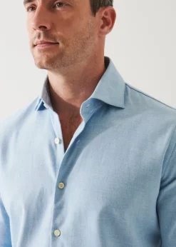 PATRICK ASSARAF Melange Flannel Shirt|Men Shirts