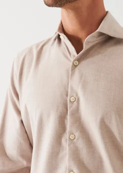 PATRICK ASSARAF Melange Flannel Shirt|Men Shirts