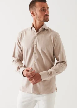 PATRICK ASSARAF Melange Flannel Shirt|Men Shirts