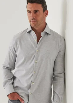 PATRICK ASSARAF Melange Flannel Shirt|Men Shirts