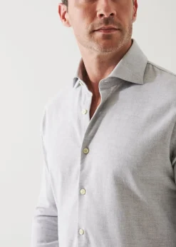 PATRICK ASSARAF Melange Flannel Shirt|Men Shirts