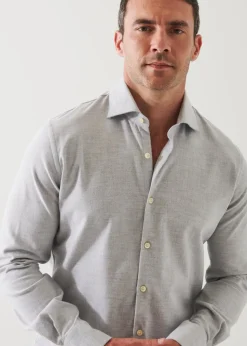 PATRICK ASSARAF Melange Flannel Shirt|Men Shirts