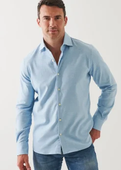 PATRICK ASSARAF Melange Flannel Shirt|Men Shirts