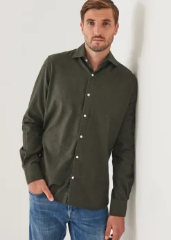 PATRICK ASSARAF Melange Flannel Shirt|Men Shirts