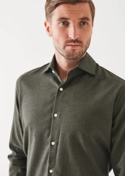 PATRICK ASSARAF Melange Flannel Shirt|Men Shirts