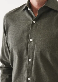 PATRICK ASSARAF Melange Flannel Shirt|Men Shirts