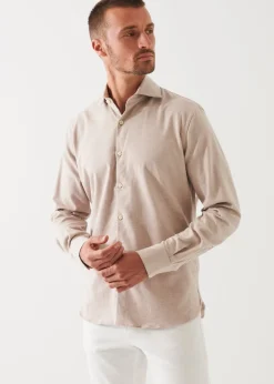 PATRICK ASSARAF Melange Flannel Shirt|Men Shirts