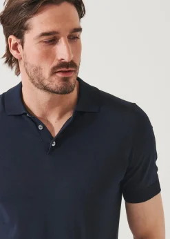 PATRICK ASSARAF Mercerized Cotton Button Polo|Men Polos