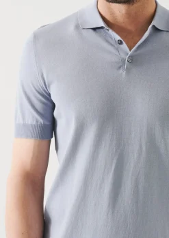 PATRICK ASSARAF Mercerized Cotton Button Polo|Men Knitwear