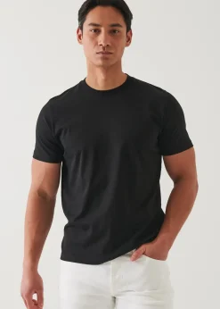 PATRICK ASSARAF Mercerized Pima Cotton High Neck T-Shirt|Men T-Shirts