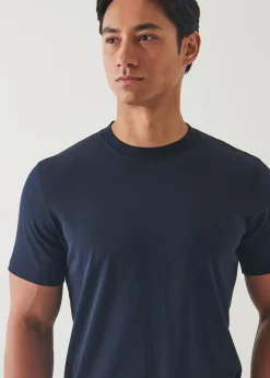 PATRICK ASSARAF Mercerized Pima Cotton High Neck T-Shirt|Men T-Shirts