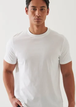 PATRICK ASSARAF Mercerized Pima Cotton High Neck T-Shirt|Men T-Shirts
