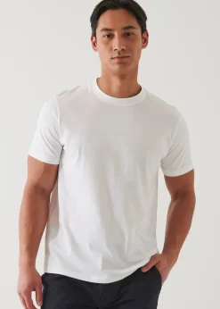 PATRICK ASSARAF Mercerized Pima Cotton High Neck T-Shirt|Men T-Shirts