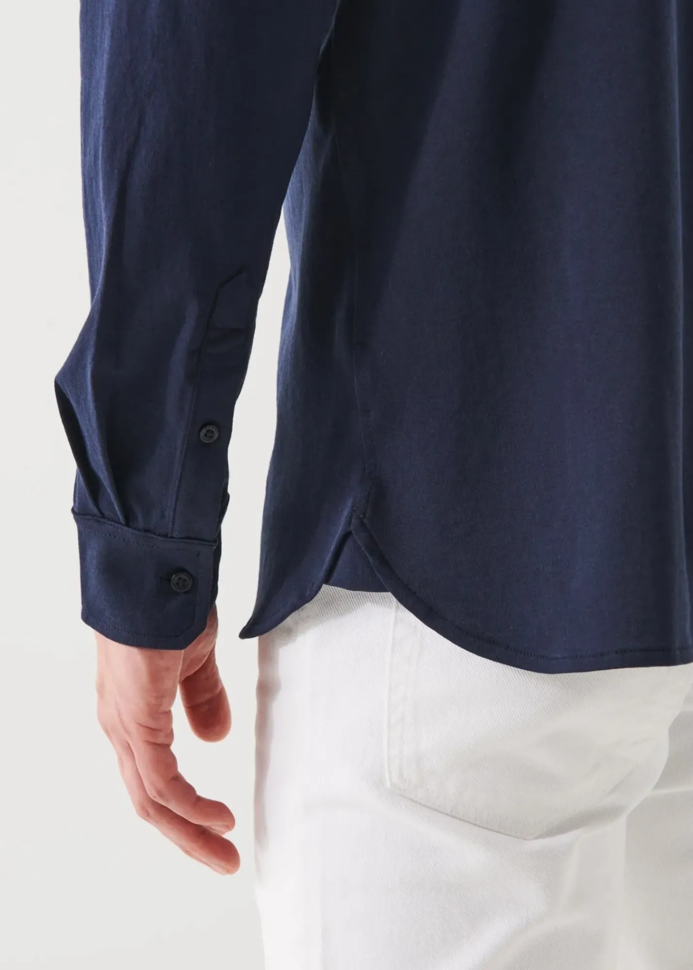 PATRICK ASSARAF Mercerized Pima Cotton Long Sleeve Button Front Shirt|Men Shirts