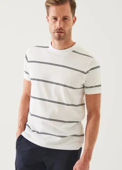 PATRICK ASSARAF Mercerized Pima Cotton Striped T-Shirt|Men T-Shirts