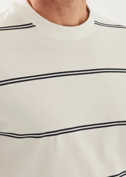 PATRICK ASSARAF Mercerized Pima Cotton Striped T-Shirt|Men T-Shirts