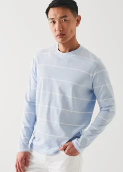 PATRICK ASSARAF Mercerized Pima Cotton Stretch Long Sleeve T-Shirt|Men T-Shirts