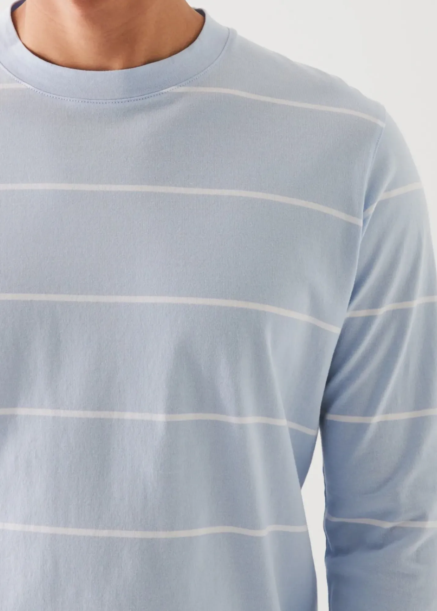 PATRICK ASSARAF Mercerized Pima Cotton Stretch Long Sleeve T-Shirt|Men T-Shirts
