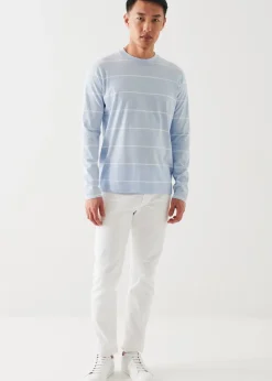 PATRICK ASSARAF Mercerized Pima Cotton Stretch Long Sleeve T-Shirt|Men T-Shirts