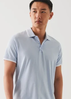 PATRICK ASSARAF Mercerized Pima Cotton Tipped Polo|Men Polos