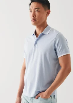 PATRICK ASSARAF Mercerized Pima Cotton Tipped Polo|Men Polos