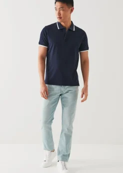 PATRICK ASSARAF Mercerized Pima Cotton Tipped Polo|Men Polos