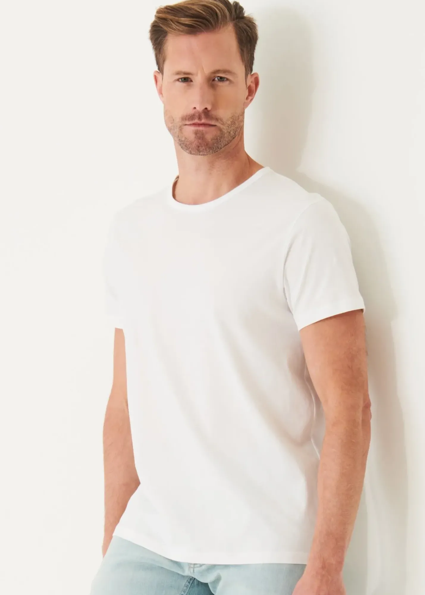 PATRICK ASSARAF Mercerized Pima Cotton T-Shirt|Men T-Shirts