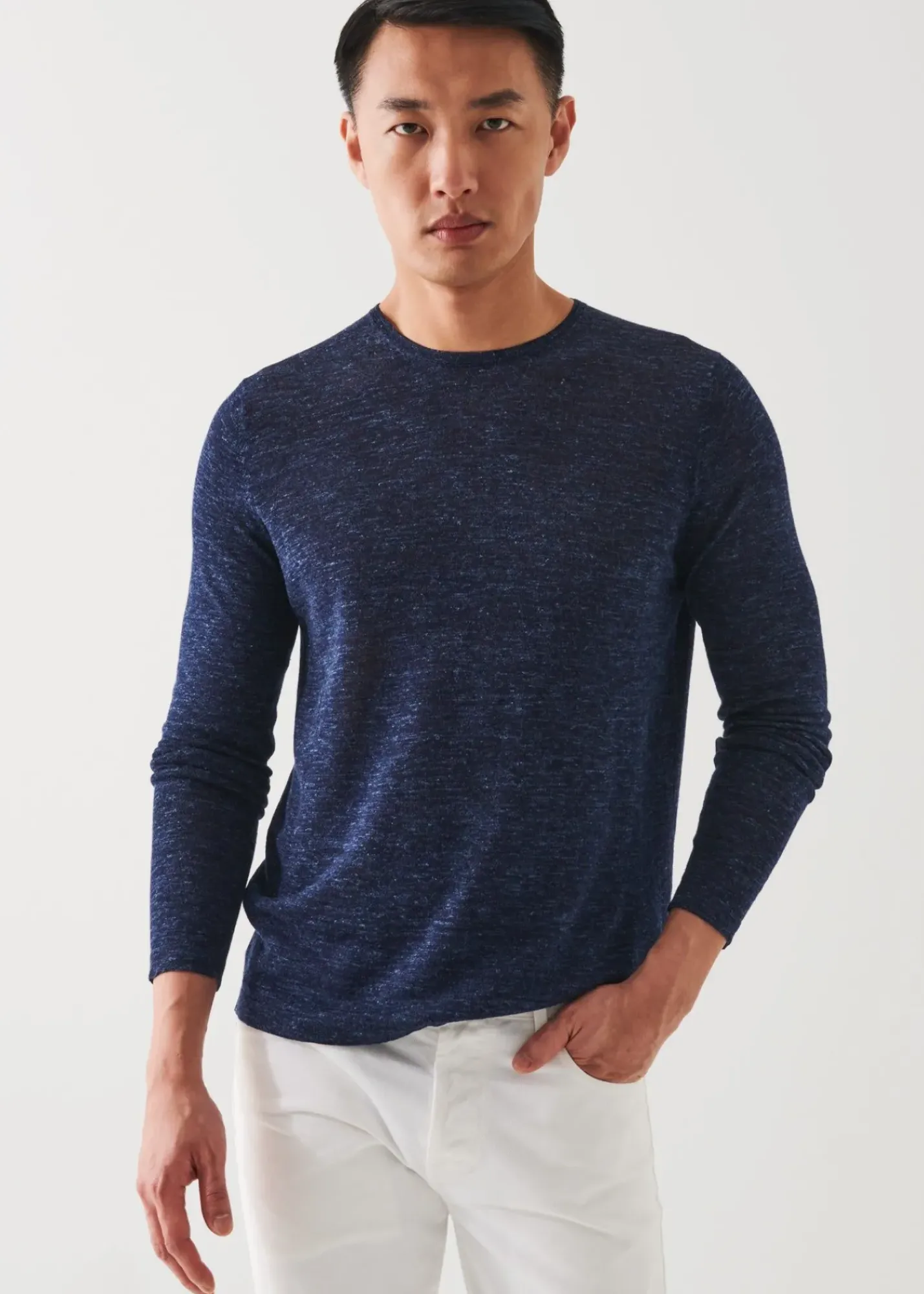 PATRICK ASSARAF Merino Blend Crewneck Sweater|Men Knitwear