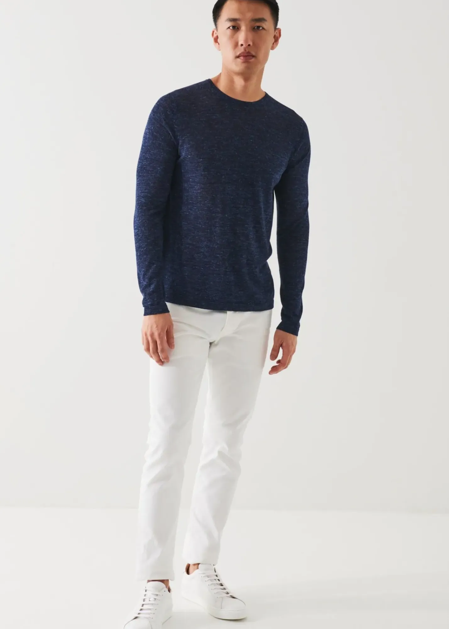 PATRICK ASSARAF Merino Blend Crewneck Sweater|Men Knitwear