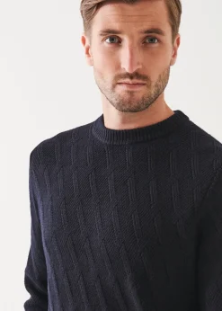 PATRICK ASSARAF Merino Cable Knit Sweater|Men Knitwear