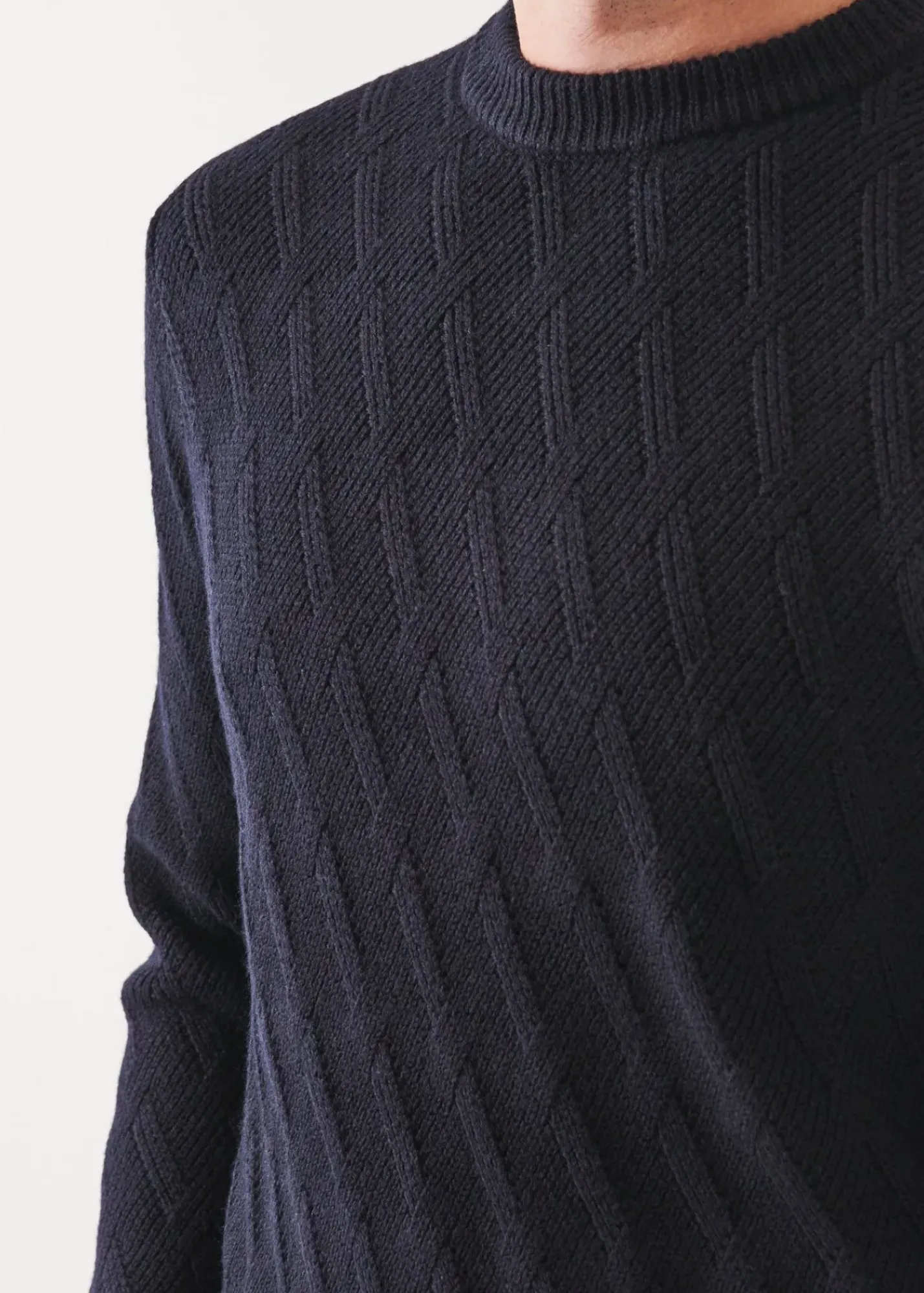 PATRICK ASSARAF Merino Cable Knit Sweater|Men Knitwear
