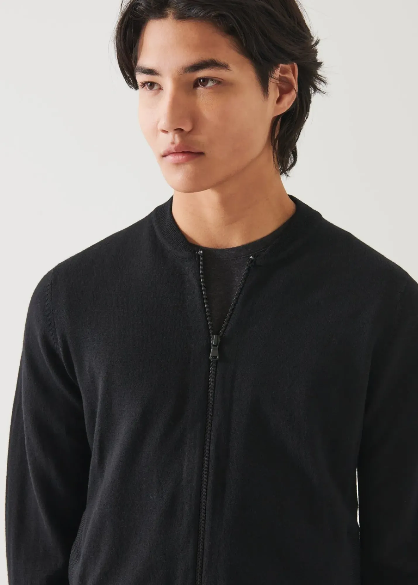 PATRICK ASSARAF Merino Full Zip Sweater|Men Knitwear