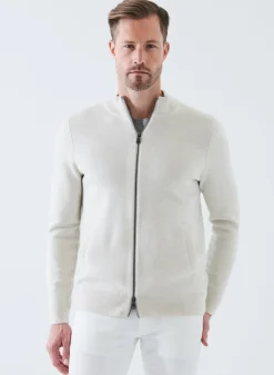 PATRICK ASSARAF Merino Half Milano Zip-Up Cardigan|Men Knitwear