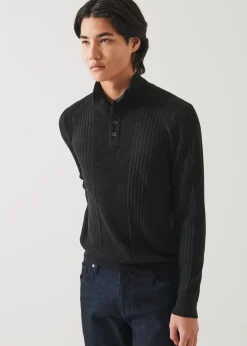 PATRICK ASSARAF Merino Henley|Men Knitwear
