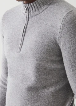PATRICK ASSARAF Merino Quarter Zip Sweater|Men Knitwear