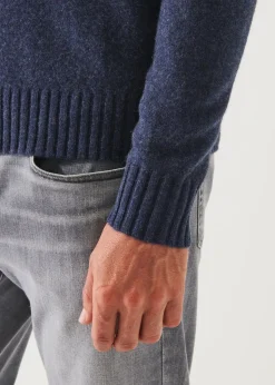 PATRICK ASSARAF Merino Quarter Zip Sweater|Men Knitwear