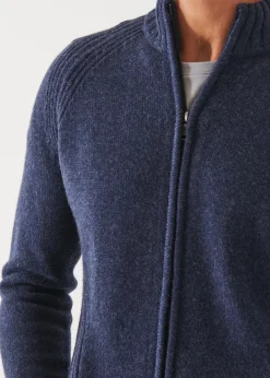 PATRICK ASSARAF Merino Raglan Zip Cardigan|Men Knitwear