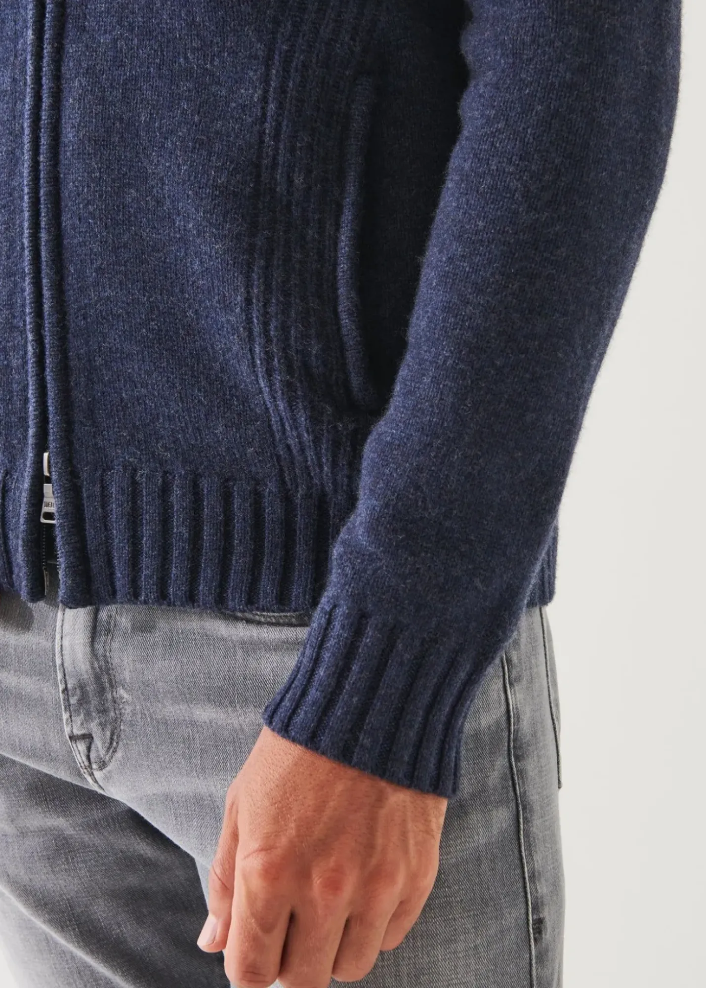 PATRICK ASSARAF Merino Raglan Zip Cardigan|Men Knitwear