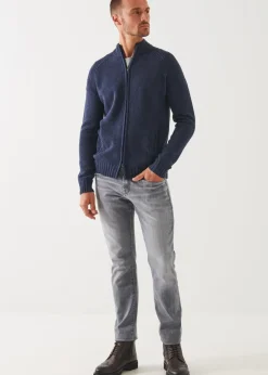 PATRICK ASSARAF Merino Raglan Zip Cardigan|Men Knitwear