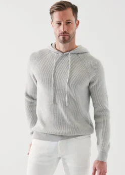 PATRICK ASSARAF Merino Ribbed Hoodie|Men Knitwear