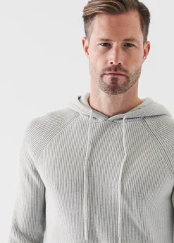 PATRICK ASSARAF Merino Ribbed Hoodie|Men Knitwear
