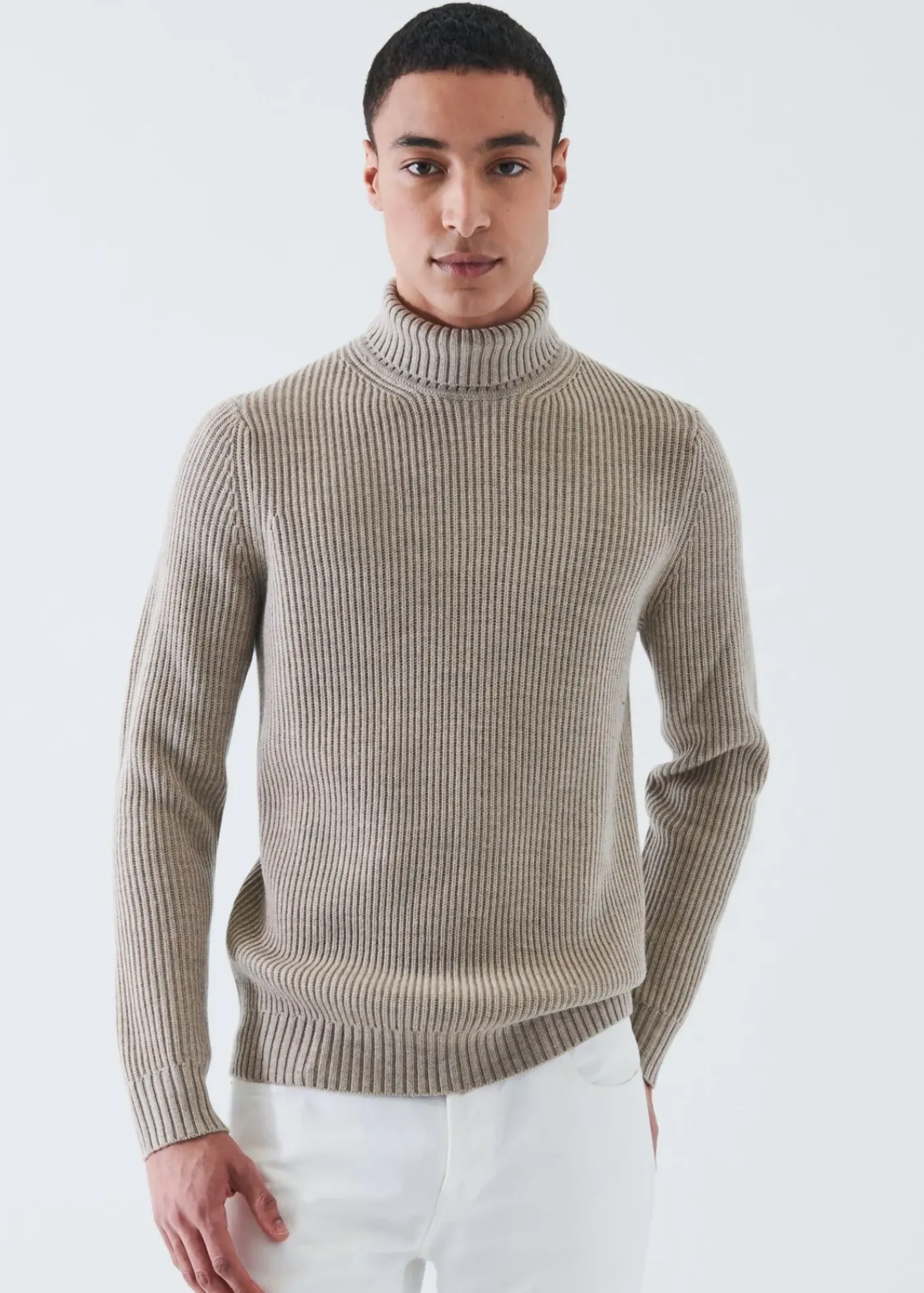 PATRICK ASSARAF Merino Ribbed Knit Turtleneck|Men Knitwear
