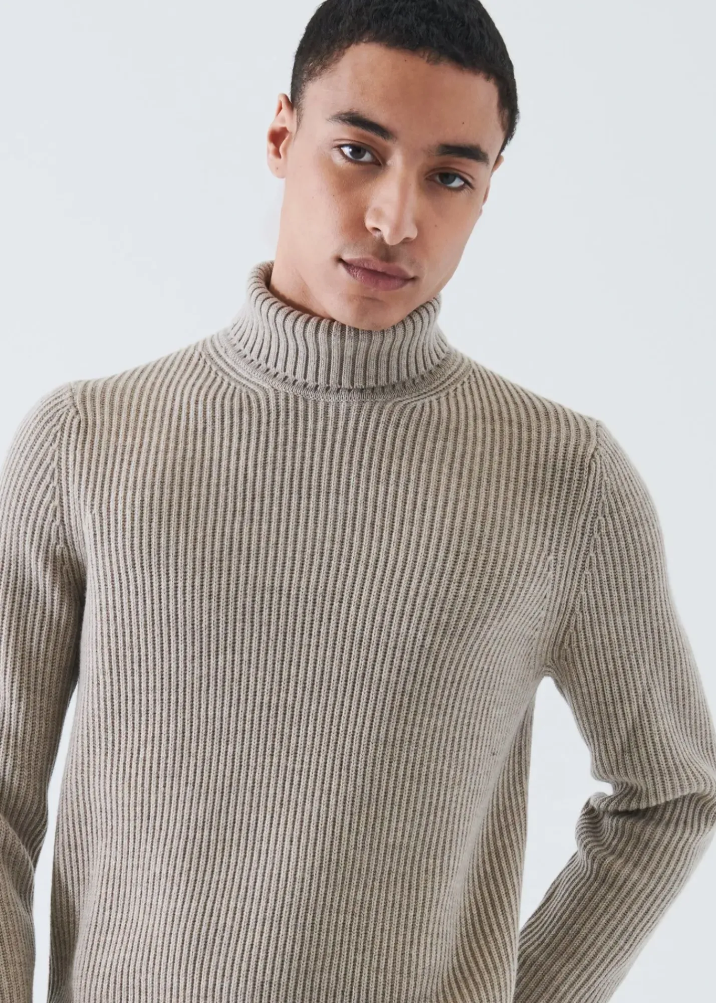 PATRICK ASSARAF Merino Ribbed Knit Turtleneck|Men Knitwear