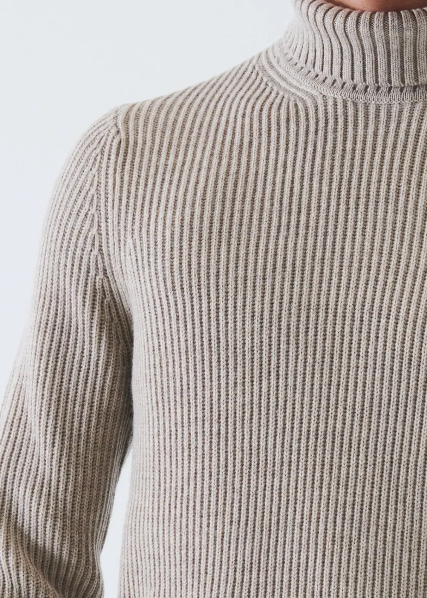 PATRICK ASSARAF Merino Ribbed Knit Turtleneck|Men Knitwear