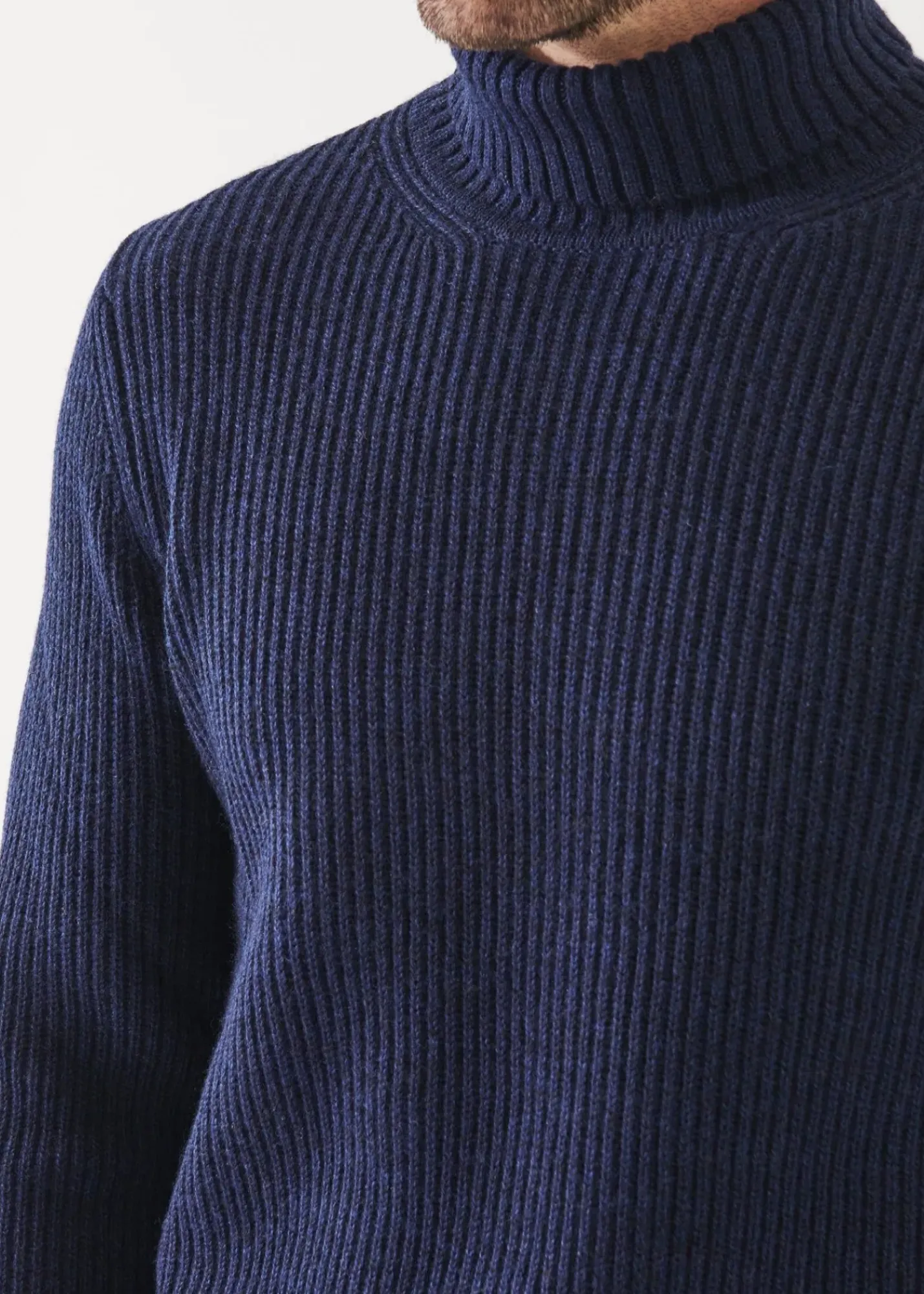 PATRICK ASSARAF Merino Ribbed Knit Turtleneck|Men Knitwear